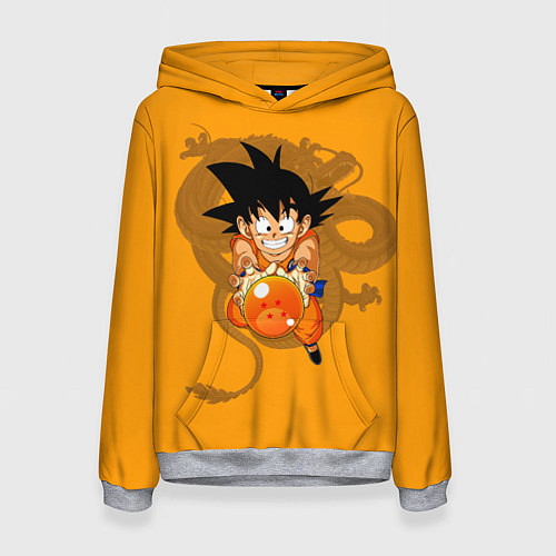 Женская толстовка Kid Goku / 3D-Меланж – фото 1