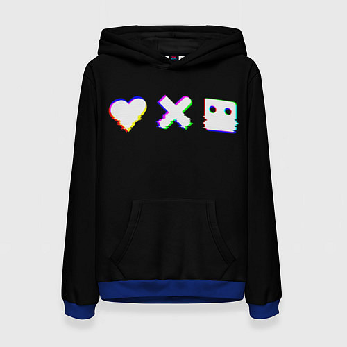 Женская толстовка Love Death and Robots Glitch / 3D-Синий – фото 1