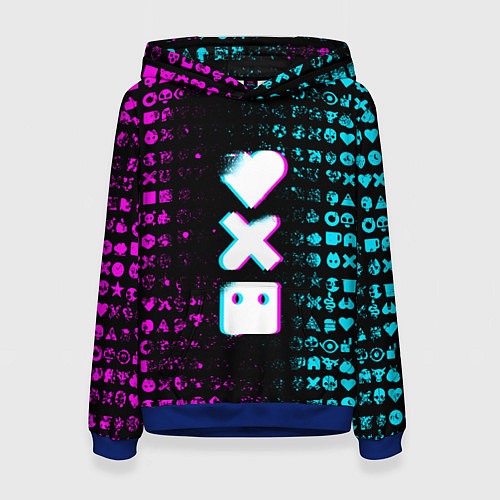 Женская толстовка ЛЮБОВЬ СМЕРТЬ И РОБОТЫ / 3D-Синий – фото 1