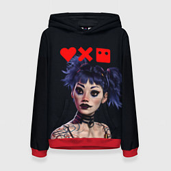 Толстовка-худи женская Love, Death and Robots Lora Z, цвет: 3D-красный