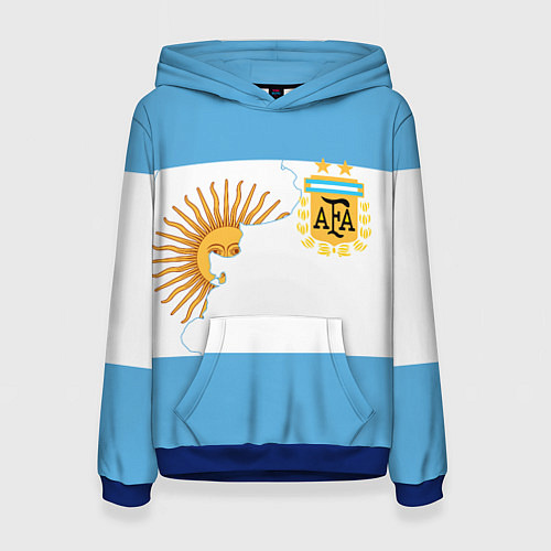 Женская толстовка Сборная Аргентины / 3D-Синий – фото 1