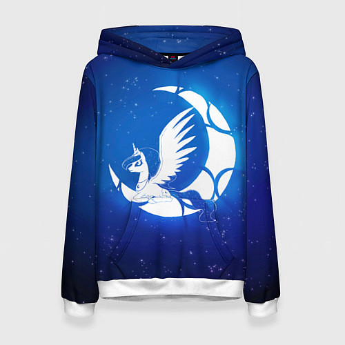 Женская толстовка Лунная пони / 3D-Белый – фото 1