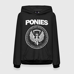 Толстовка-худи женская Pony x Ramones, цвет: 3D-черный