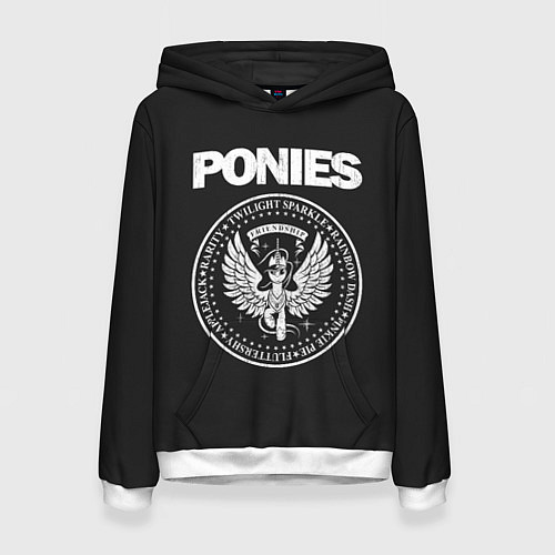 Женская толстовка Pony x Ramones / 3D-Белый – фото 1