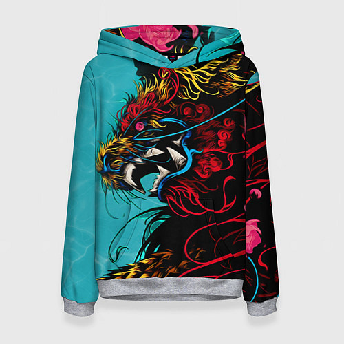 Женская толстовка Дракон Dragon / 3D-Меланж – фото 1