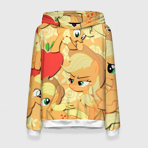 Женская толстовка Applejack pattern / 3D-Белый – фото 1