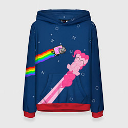 Толстовка-худи женская Nyan cat x Pony, цвет: 3D-красный
