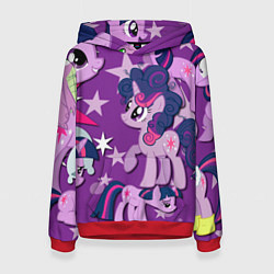 Толстовка-худи женская Twilight Sparkle, цвет: 3D-красный
