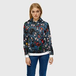 Толстовка-худи женская Узор Исаака, цвет: 3D-белый — фото 2