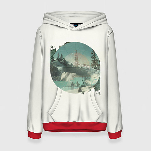 Женская толстовка Необычное окно / 3D-Красный – фото 1