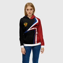Толстовка-худи женская РОССИЯ RUSSIA UNIFORM, цвет: 3D-белый — фото 2