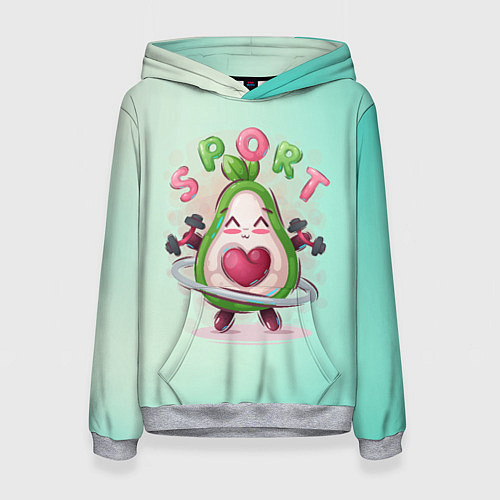 Женская толстовка Sport / 3D-Меланж – фото 1