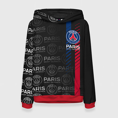 Женская толстовка ФК ПСЖ PARIS SAINT GERMAIN / 3D-Красный – фото 1