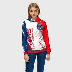 Толстовка-худи женская ФК ПСЖ FC PSG PARIS SG, цвет: 3D-красный — фото 2