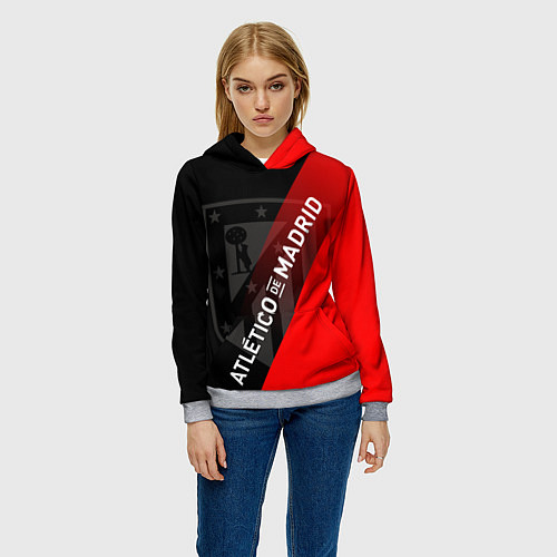 Женская толстовка АТЛЕТИКО МАДРИД ATLETICO / 3D-Меланж – фото 3