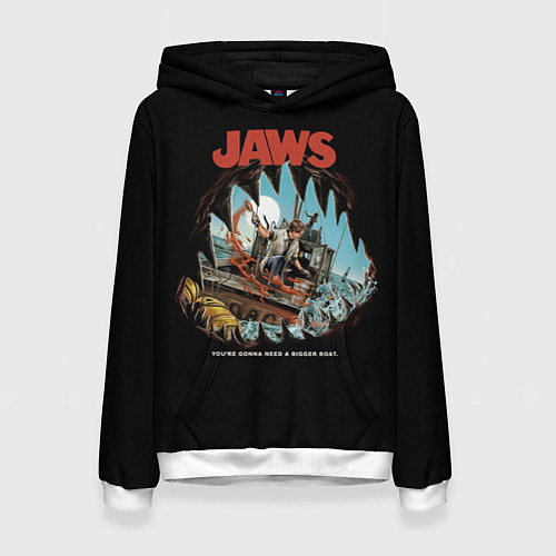 Женская толстовка Jaws cinema / 3D-Белый – фото 1