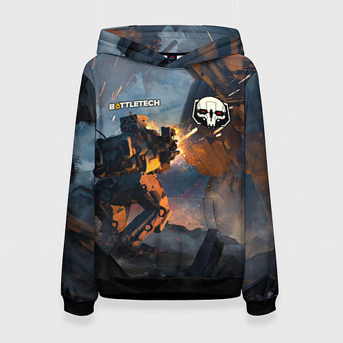 Женская толстовка Battletech warrior / 3D-Черный – фото 1