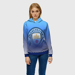 Толстовка-худи женская МАНЧЕСТЕР СИТИ МАНЧЕСТЕР, цвет: 3D-синий — фото 2