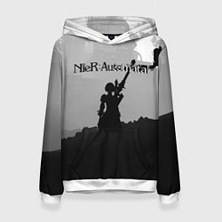 Толстовка-худи женская Nier Automata Z, цвет: 3D-белый