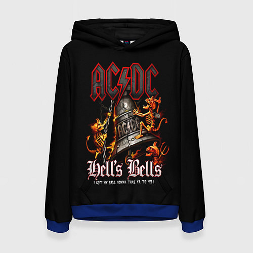 Женская толстовка ACDC Hells Bells / 3D-Синий – фото 1