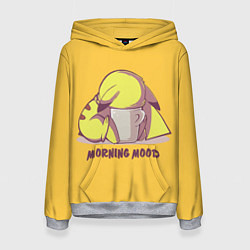 Толстовка-худи женская Pikachu morning mood, цвет: 3D-меланж