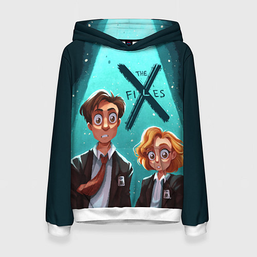 Женская толстовка Fox Mulder and Dana Scully / 3D-Белый – фото 1