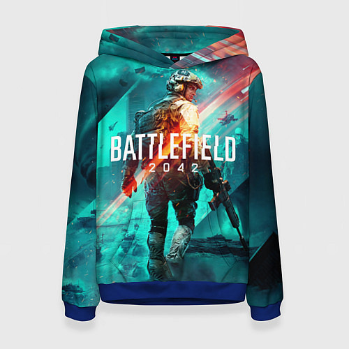 Женская толстовка Баттлфилд 2042 / 3D-Синий – фото 1
