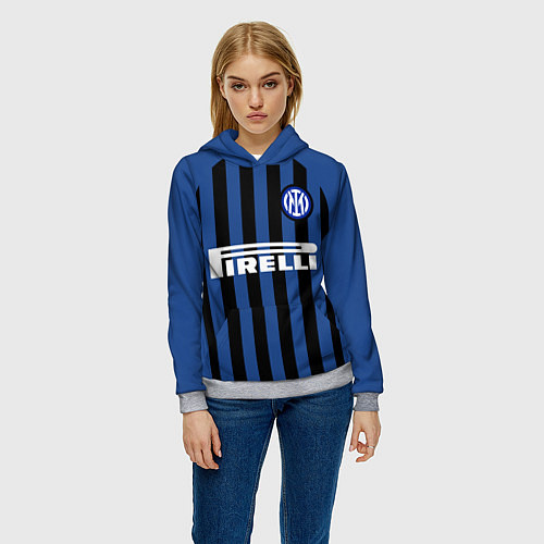Женская толстовка INTER MILAN / 3D-Меланж – фото 3