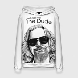 Толстовка-худи женская Just call me the Dude, цвет: 3D-белый
