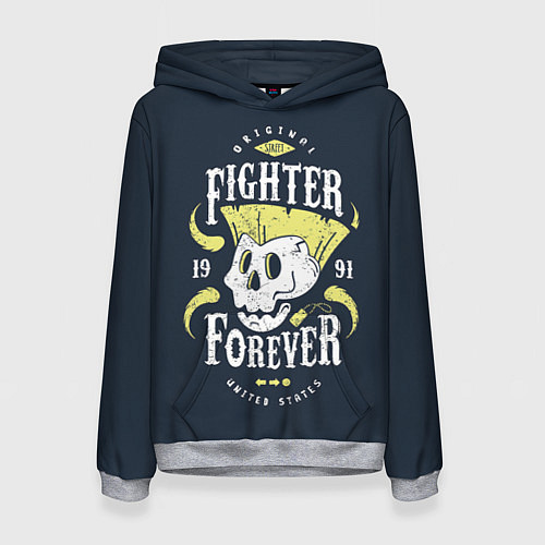 Женская толстовка Fighter forever / 3D-Меланж – фото 1