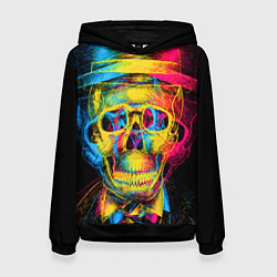 Женская толстовка Череп-анаглиф