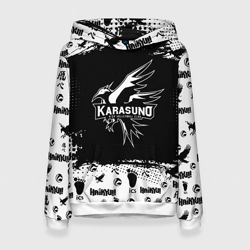 Женская толстовка Старшая школа Карасуно / 3D-Белый – фото 1