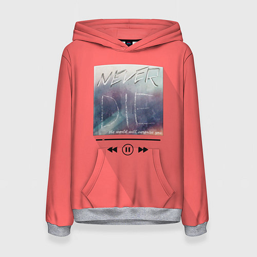 Женская толстовка Never die / 3D-Меланж – фото 1