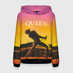 Толстовка-худи женская Queen Freddie Mercury Z, цвет: 3D-черный