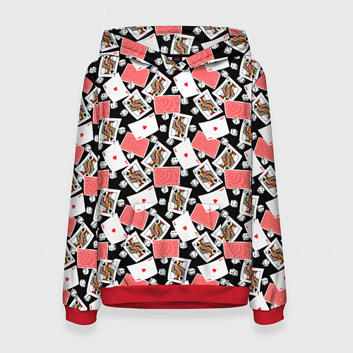 Женская толстовка Карты / 3D-Красный – фото 1