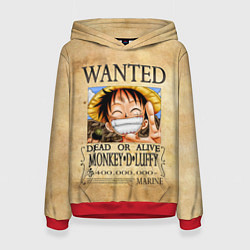 Женская толстовка Манки Д Луффи в розыске One Piece