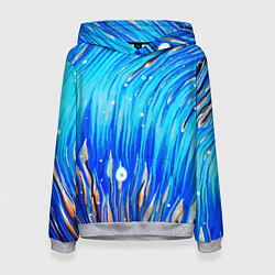 Толстовка-худи женская Морские водоросли!, цвет: 3D-меланж