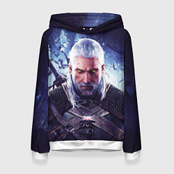 Толстовка-худи женская THE WITCHER GERALT OF RIVIA, цвет: 3D-белый