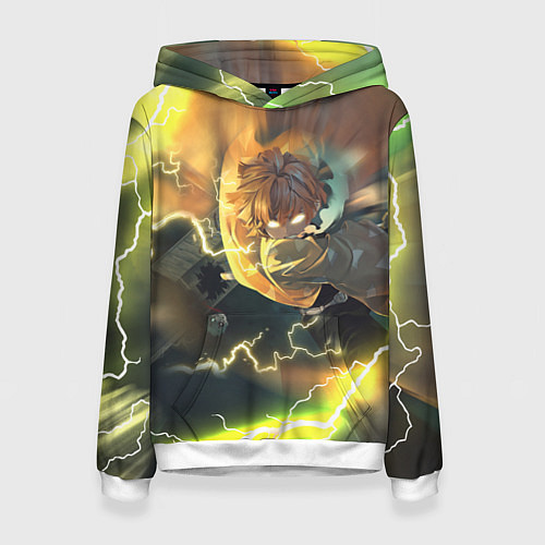 Женская толстовка ZENITSU ЗЕНИТСУ ЛОГО спина / 3D-Белый – фото 1