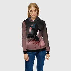 Толстовка-худи женская Blind Hunter, цвет: 3D-черный — фото 2