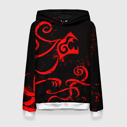 Женская толстовка ТАТУИРОВКА ДРАКЕНА / 3D-Белый – фото 1