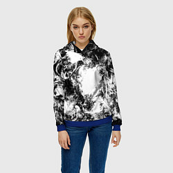 Толстовка-худи женская Абстракция, цвет: 3D-синий — фото 2