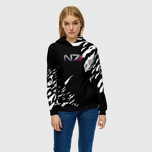 Женская толстовка MASS EFFECT ПОСЛЕДНИЙ БОЙ / 3D-Черный – фото 3