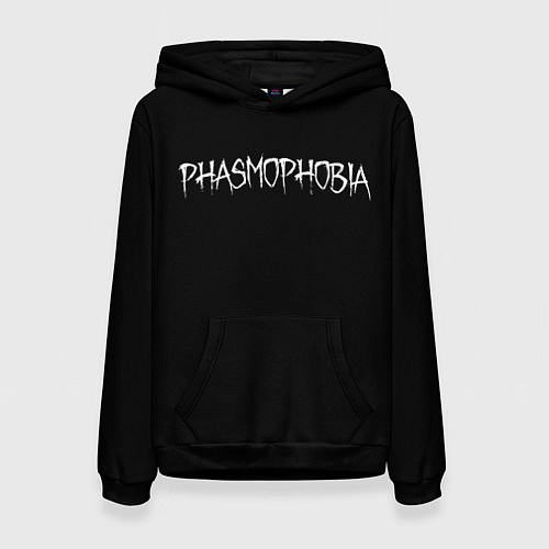 Женская толстовка Phasmophobia logo / 3D-Черный – фото 1