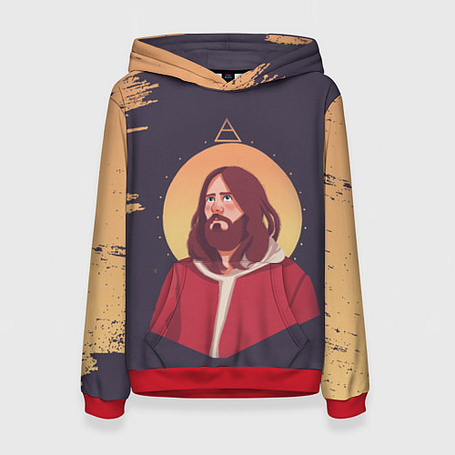 Женская толстовка Jared Leto 30 SECONDS TO MARS Z / 3D-Красный – фото 1