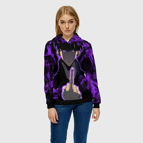 Женская толстовка Сон Джин-Ву: Отвали! / 3D-Черный – фото 3