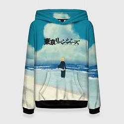 Толстовка-худи женская МАЙКИ В ОДИНОЧЕСТВЕ, цвет: 3D-черный