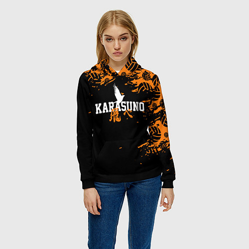 Женская толстовка KARASUNO КАРАСУНО / 3D-Черный – фото 3