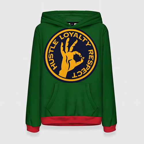 Женская толстовка Hustle Loyalty respect / 3D-Красный – фото 1