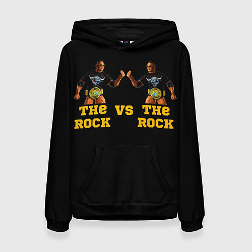 Женская толстовка The ROCK VS The ROCK / 3D-Черный – фото 1